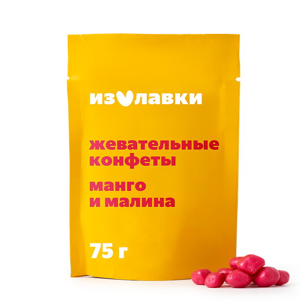 Конфеты жевательные «Из Лавки» манго-малина в шоколадной глазури