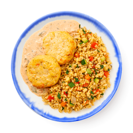 Котлеты рыбные с булгуром и овощами «Шук»