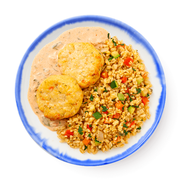 Котлеты рыбные с булгуром и овощами «Шук»
