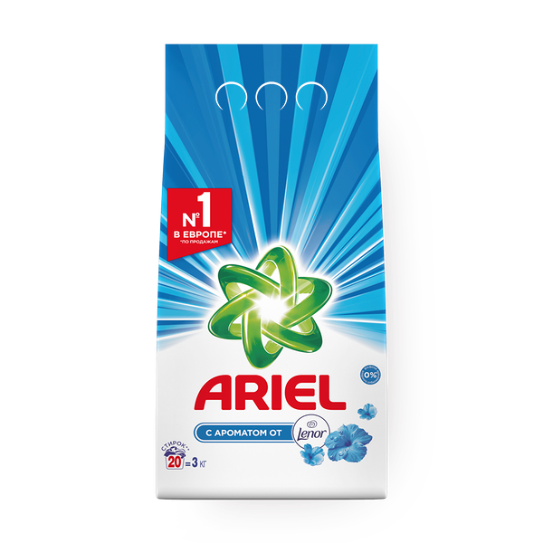 Стиральный порошок Ariel Lenor для белого автомат