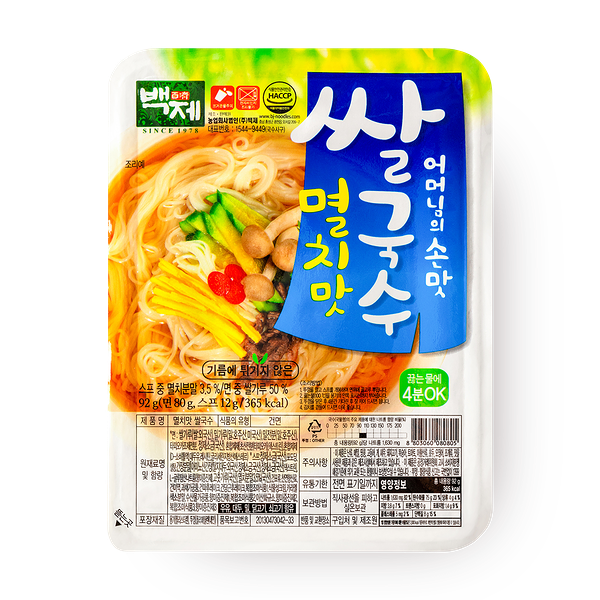Лапша быстрого приготовления Baekje со вкусом анчоусов