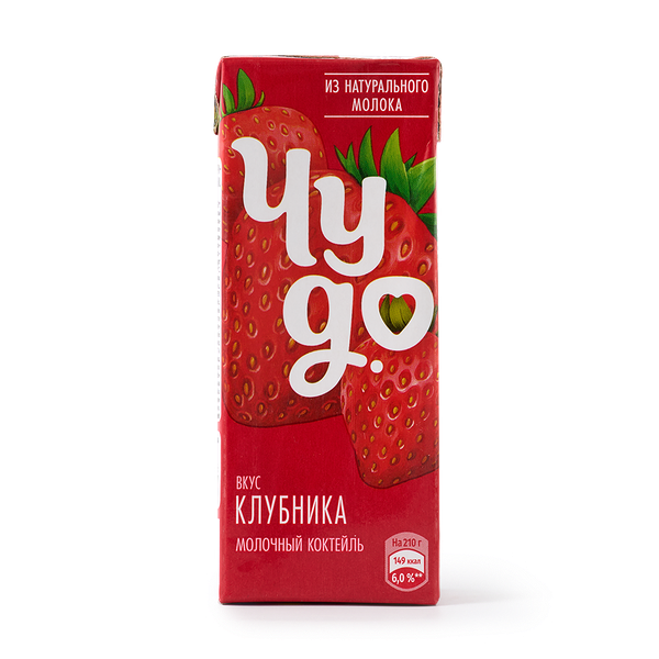 Коктейль молочный «Чудо» клубника