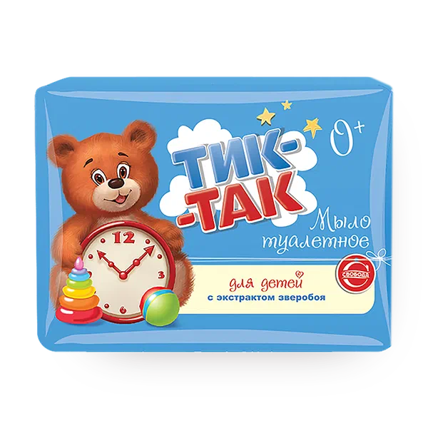 Мыло туалетное для детей «Тик-Так» с экстрактом зверобоя