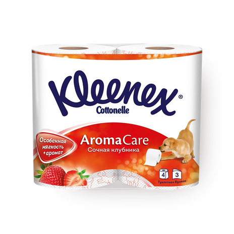 Бумага туалетная Kleenex Aroma Care Сочная клубника