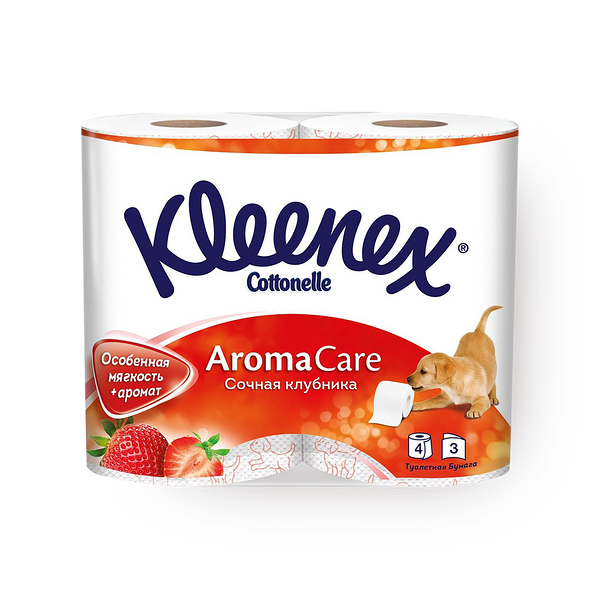Бумага туалетная Kleenex Aroma Care Сочная клубника