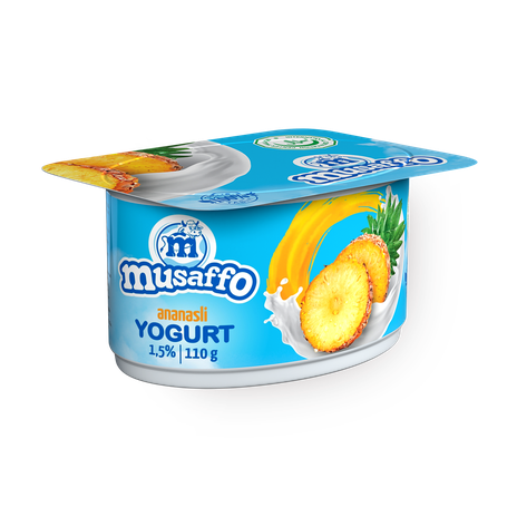 Йогурт Musaffo со вкусом ананаса 1,5%