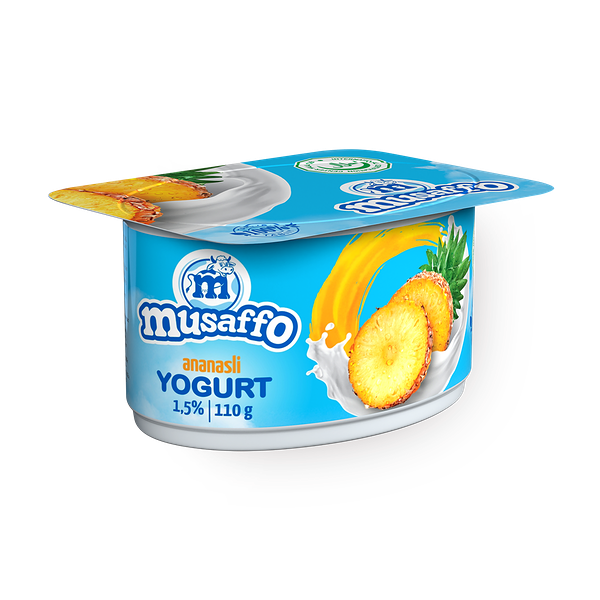Йогурт Musaffo со вкусом ананаса 1,5%