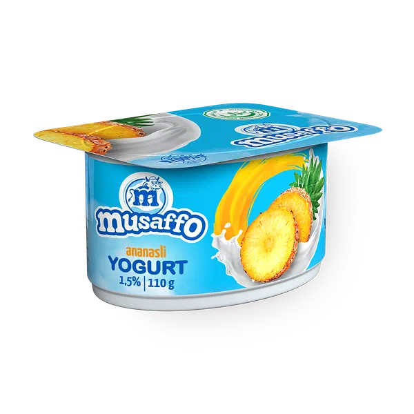 Йогурт Musaffo со вкусом ананаса 1,5%