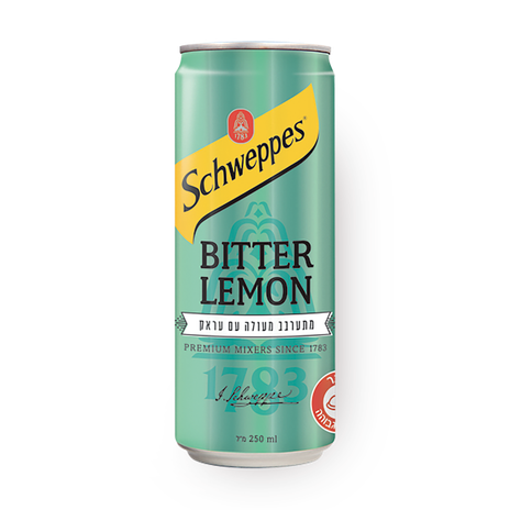 Schweppes carbonated BITTER LEMON can