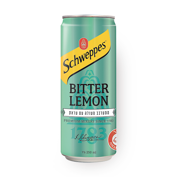 Schweppes carbonated BITTER LEMON can