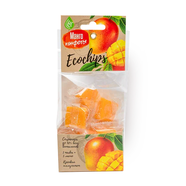 Манго сушёное Biorganic кубики