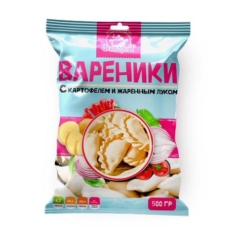 Вареники «Фаворит» с картофелем и жареным луком