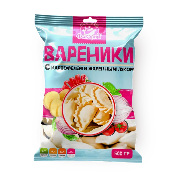 Вареники «Фаворит» с картофелем и жареным луком