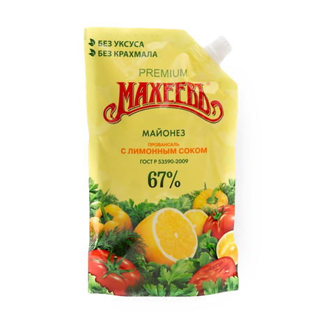 Майонез провансаль «Махеевъ» с лимонным соком 67%