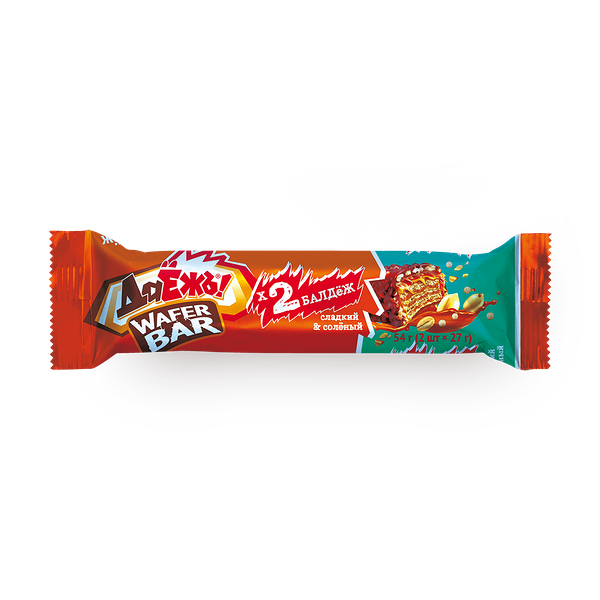 Батончик вафельный «Даёжъ!» Wafer Bar с арахисом и солёными кранчами