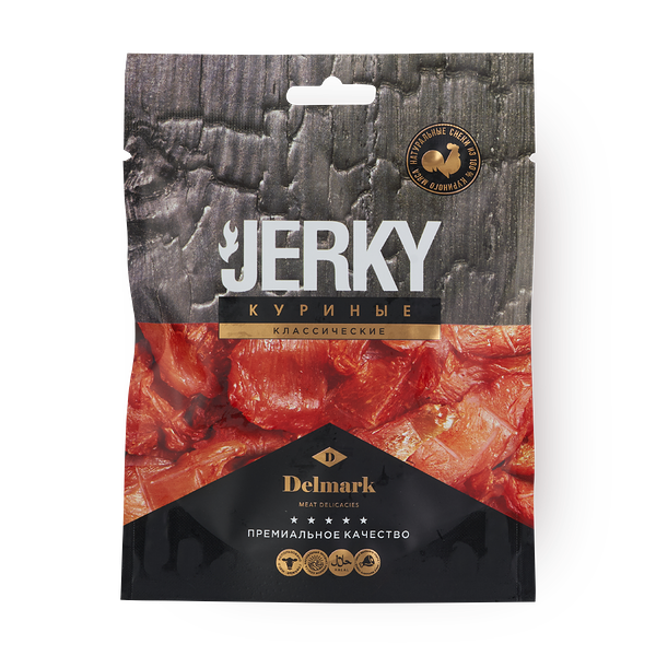Снэки куриные Jerky Delmark классические