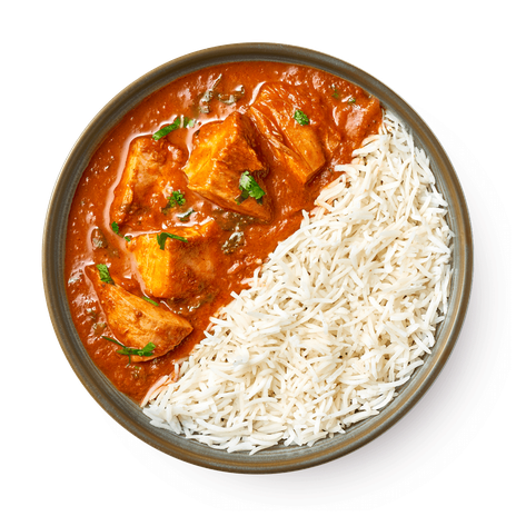 Курица в соусе карри с рисом басмати Чикен Карри Chindi Kitchen