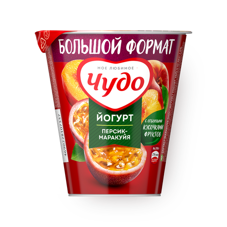 Йогурт «Чудо» с персиком и маракуйей 2%