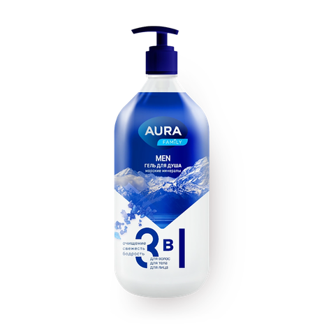 Гель для душа Aura Men 3 в1
