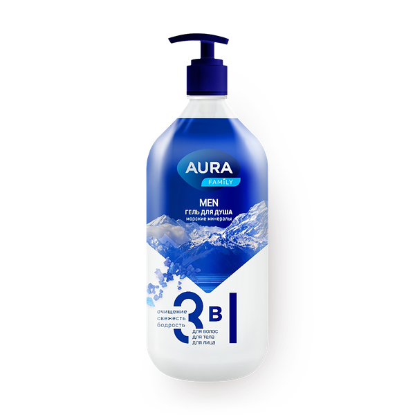 Гель для душа Aura Men 3 в1