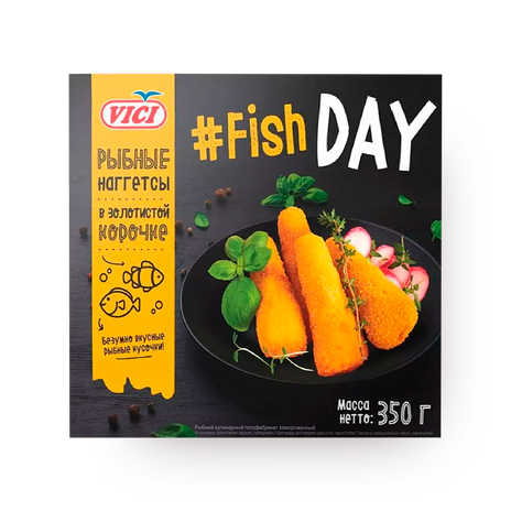 Наггетсы рыбные VICI Fish Day замороженные