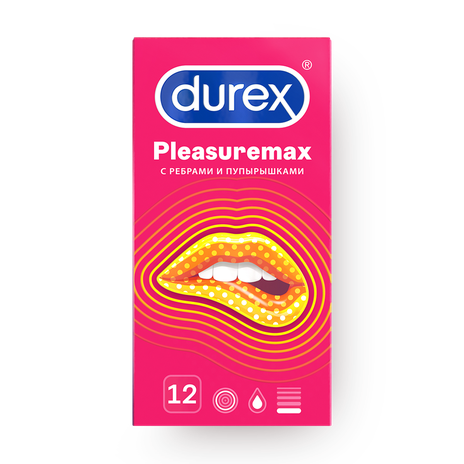 Презервативы Durex Pleasuremax с ребрами и пупырышками