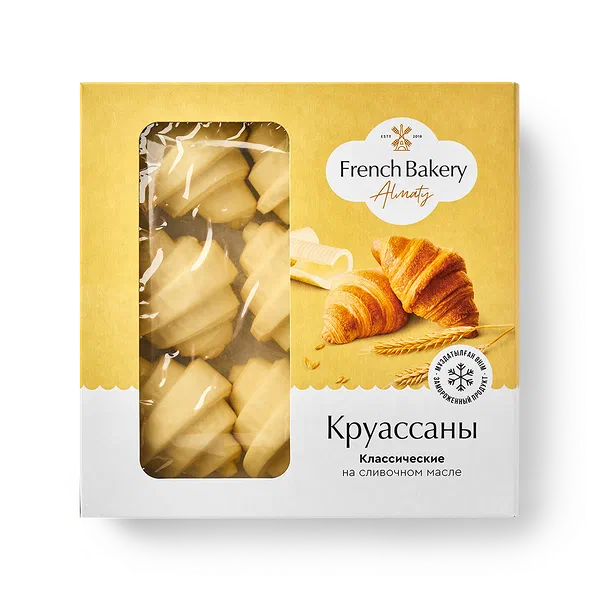 Круассаны Классические French Bakery Almaty на сливочном масле замороженные