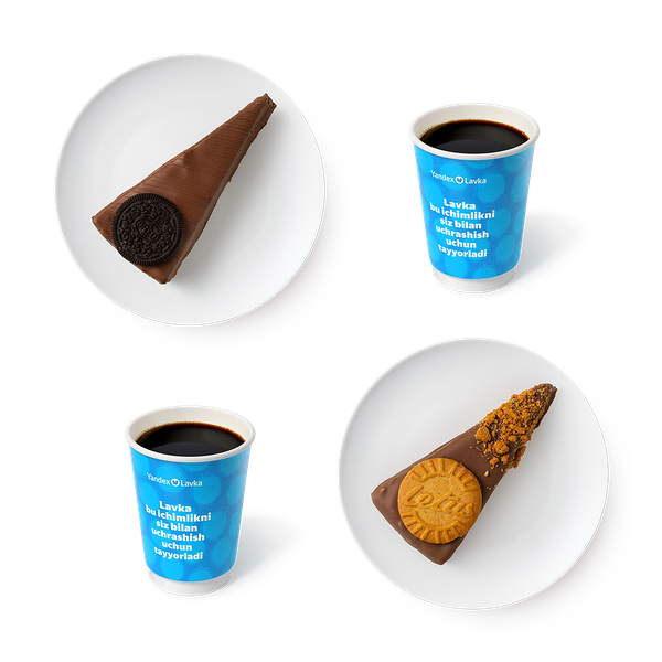 Чизкейк Орео Victoria Cake замороженный + Чизкейк Лотус Victoria Cake замороженный + Американо «Яндекс Лавка» 2 шт