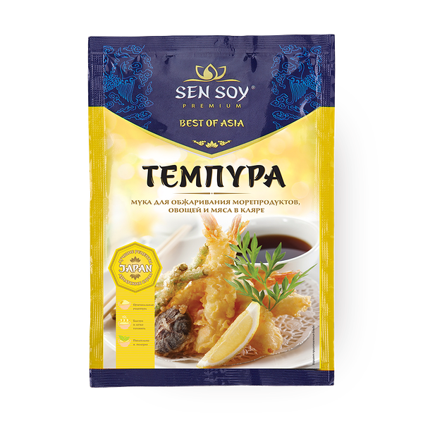 Хлопья панировочные Темпура для обжаривания в кляре Sen Soy