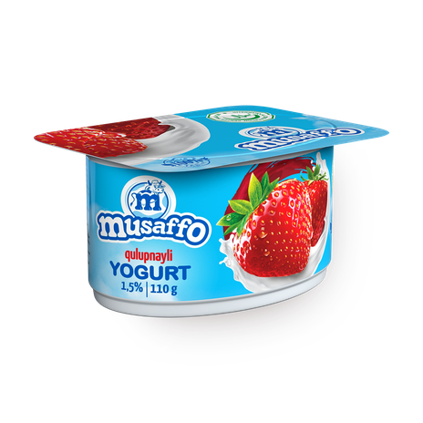 Йогурт Musaffo со вкусом клубники 1,5%