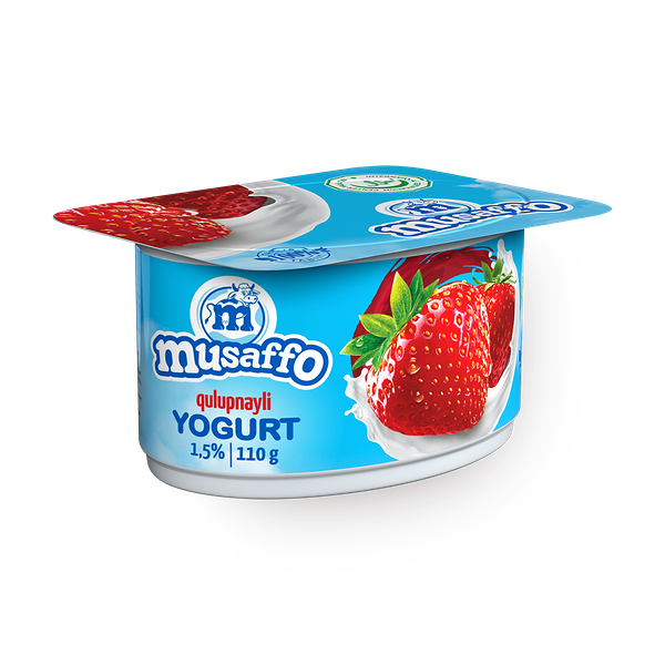 Йогурт Musaffo со вкусом клубники 1,5%