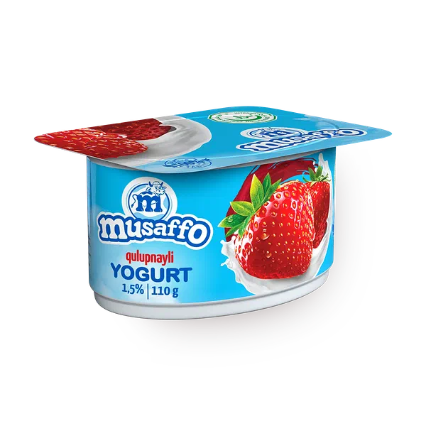 Йогурт Musaffo со вкусом клубники 1,5%