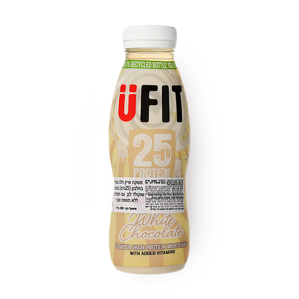 UFIT white chocolate flavored protein drink