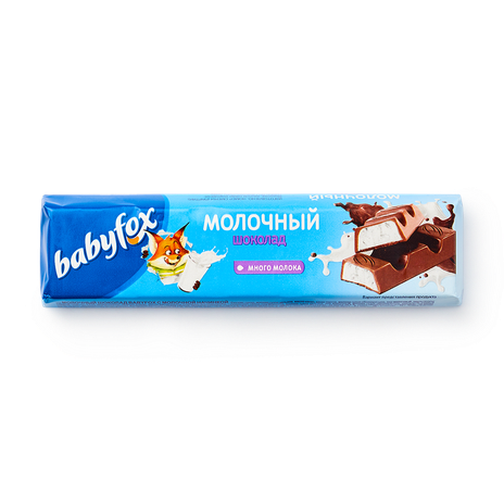 Шоколад молочный Babyfox с молочной начинкой
