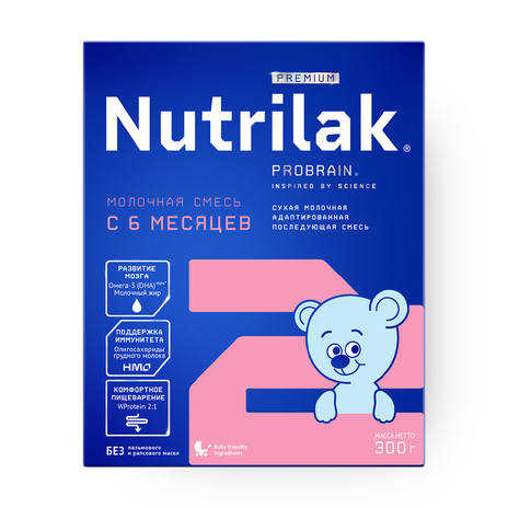 Смесь молочная сухая Nutrilak Premium 2 адаптированная последующая