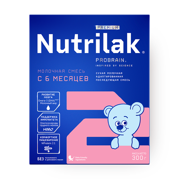 Смесь молочная сухая Nutrilak Premium 2 адаптированная последующая