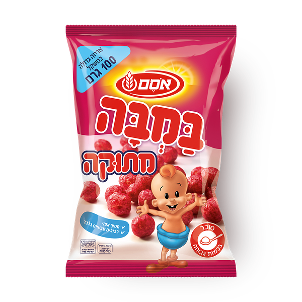 Bamba with strawberry flavor snack