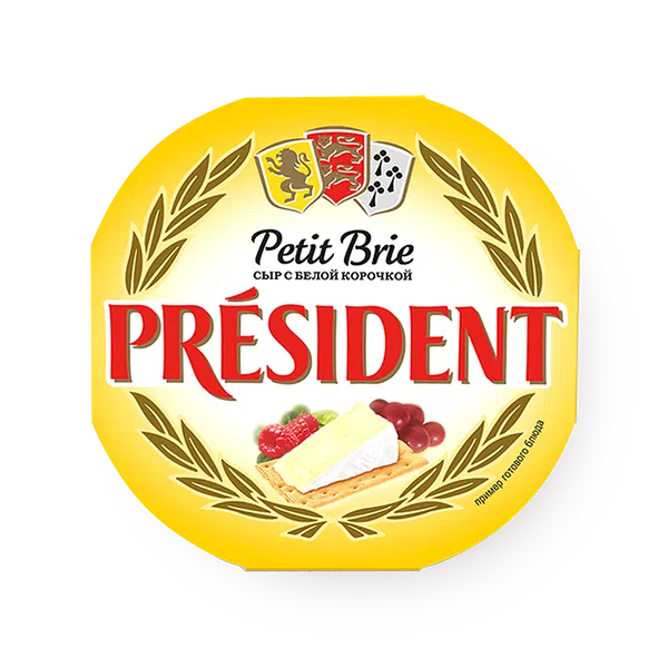 Сыр мягкий с белой плесенью Petit Brie President 60%
