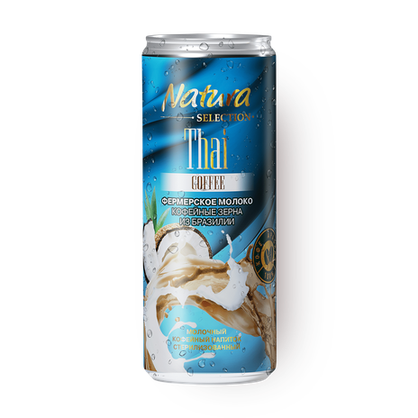 Напиток кофейный молочный Natura Selection Thai coffee со вкусом кокоса и ванили стерилизованный