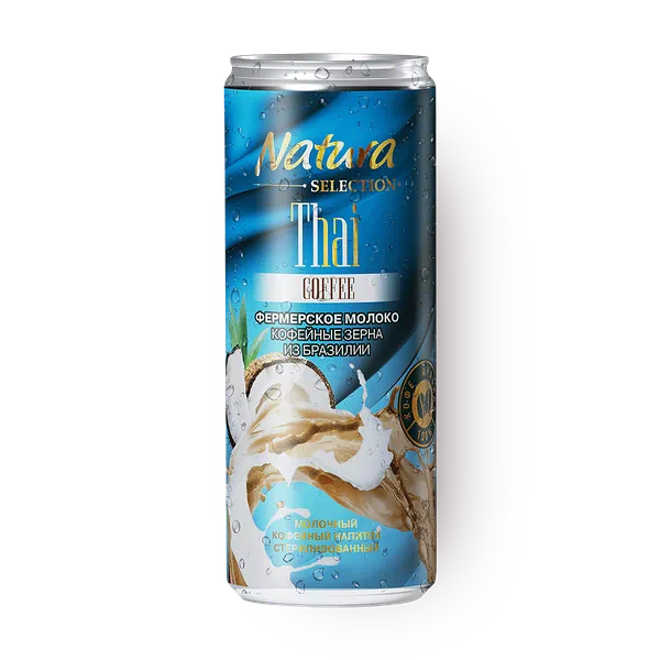 Напиток кофейный молочный Natura Selection Thai coffee со вкусом кокоса и ванили стерилизованный