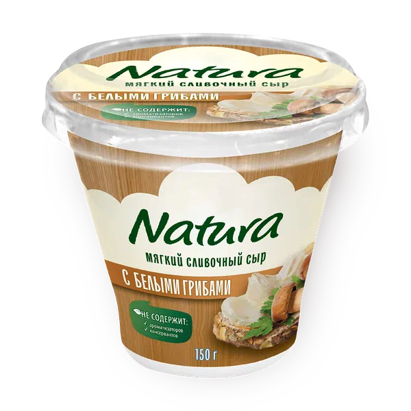 Сыр сливочный мягкий Natura с грибами 55%