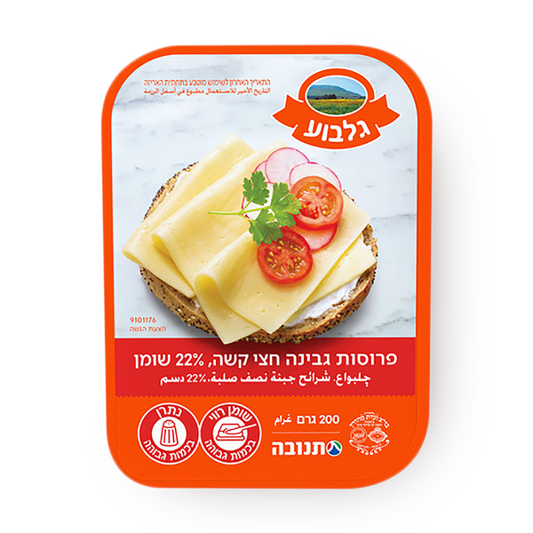 גבינה צהובה גלבוע 22%