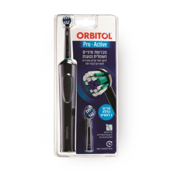 Orbitol Pro-Active rechargeable electric brush color black