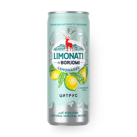 Лимонад Limonati by Borjomi цитрус с соком и минеральной водой