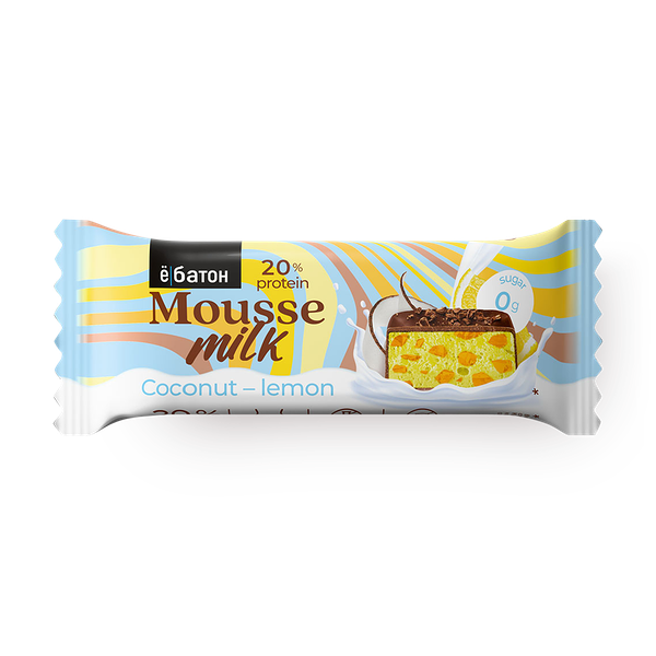 Батончик протеиновый «Ё|Батон» Mousse кокос-лимон