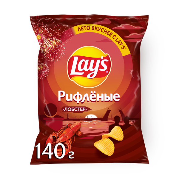 Чипсы Lay's Лобстер рифлё­ные