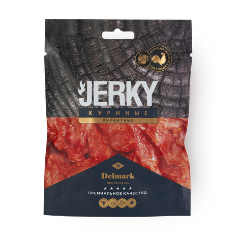 Снэки куриные Jerky Delmark пикантные