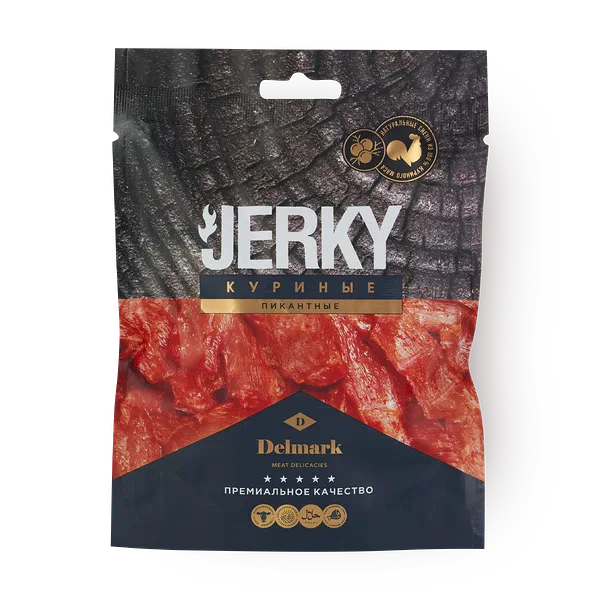 Снэки куриные Jerky Delmark пикантные