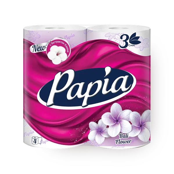Туалетная бумага Papia Bali Flower 3 слоя