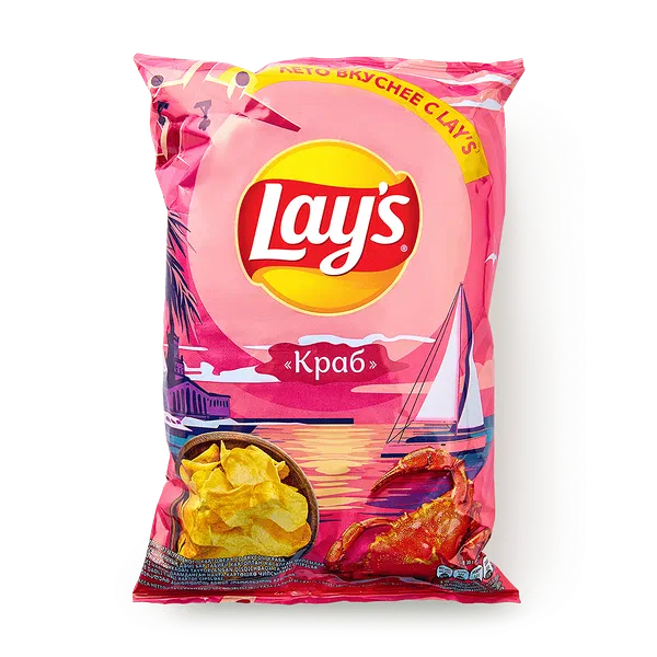 Чипсы Lay's со вкусом краба — купить с доставкой на дом по выгодным ...